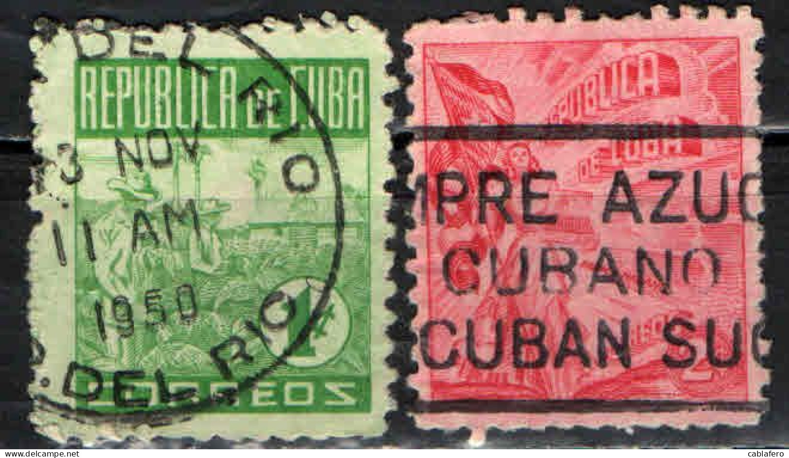 CUBA - 1948 - INDUSTRIA CUBANA DEL TABACCO - USATI - Oblitérés