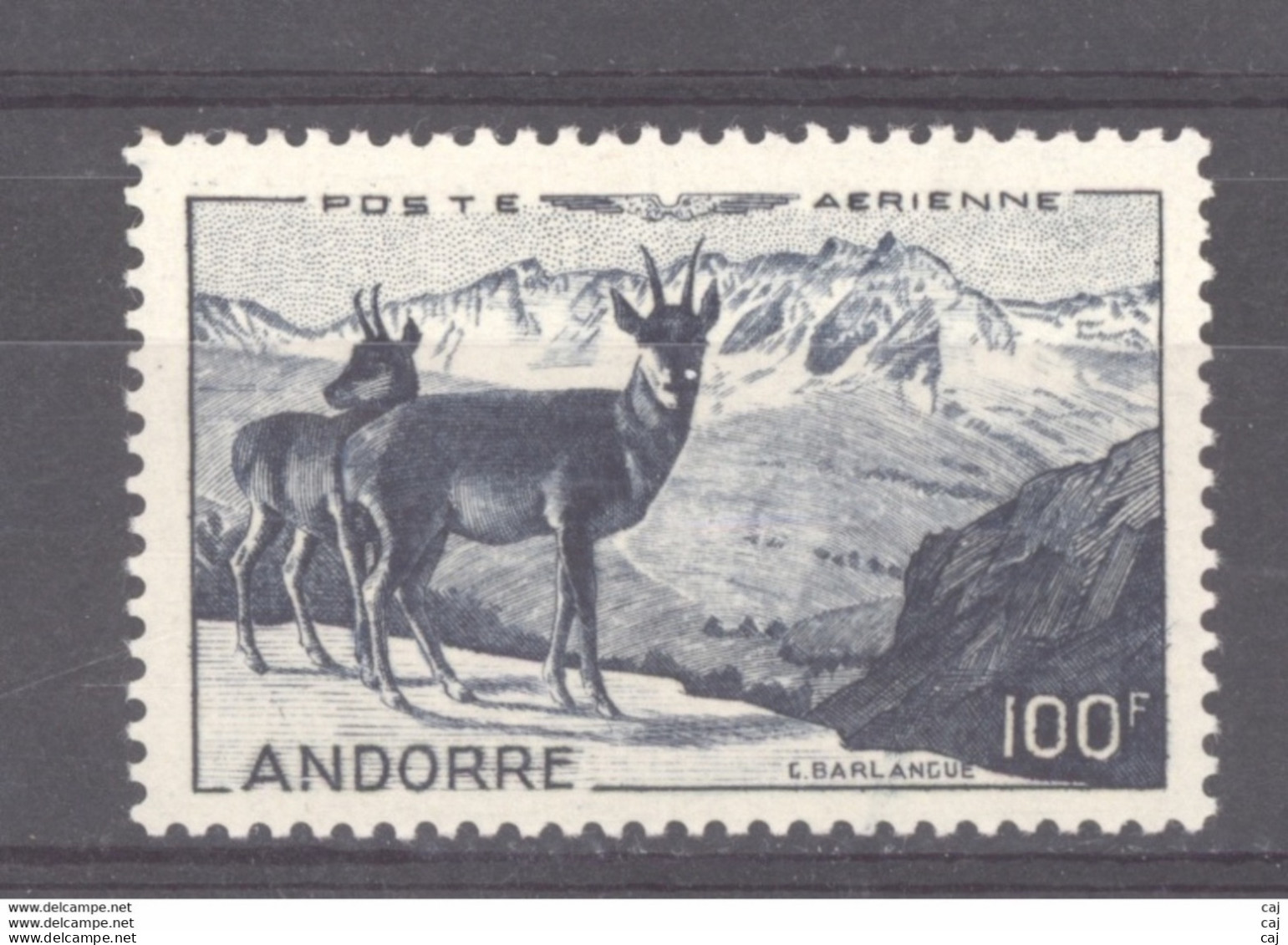 Andorre  -  Avion  :  Yv  1  * - Poste Aérienne