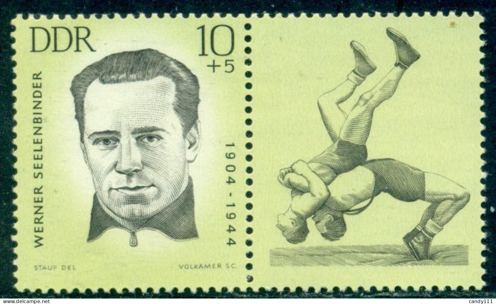 1963 Werner Seelenbinder,wrestling,sport,german Anti-fascist Fighter,DDR,959,MNH - Wrestling