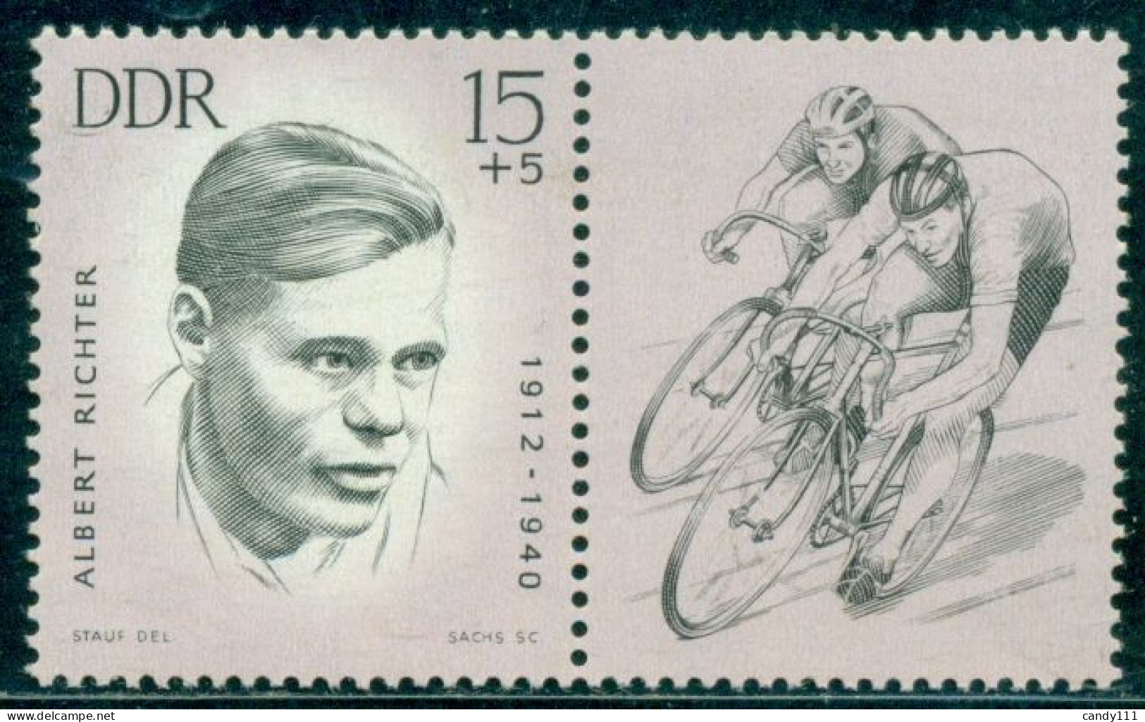 1963 Albert Richter,Bike,german Cyclist,sport,Anti-fascist Fighter,DDR,960,MNH - Wrestling