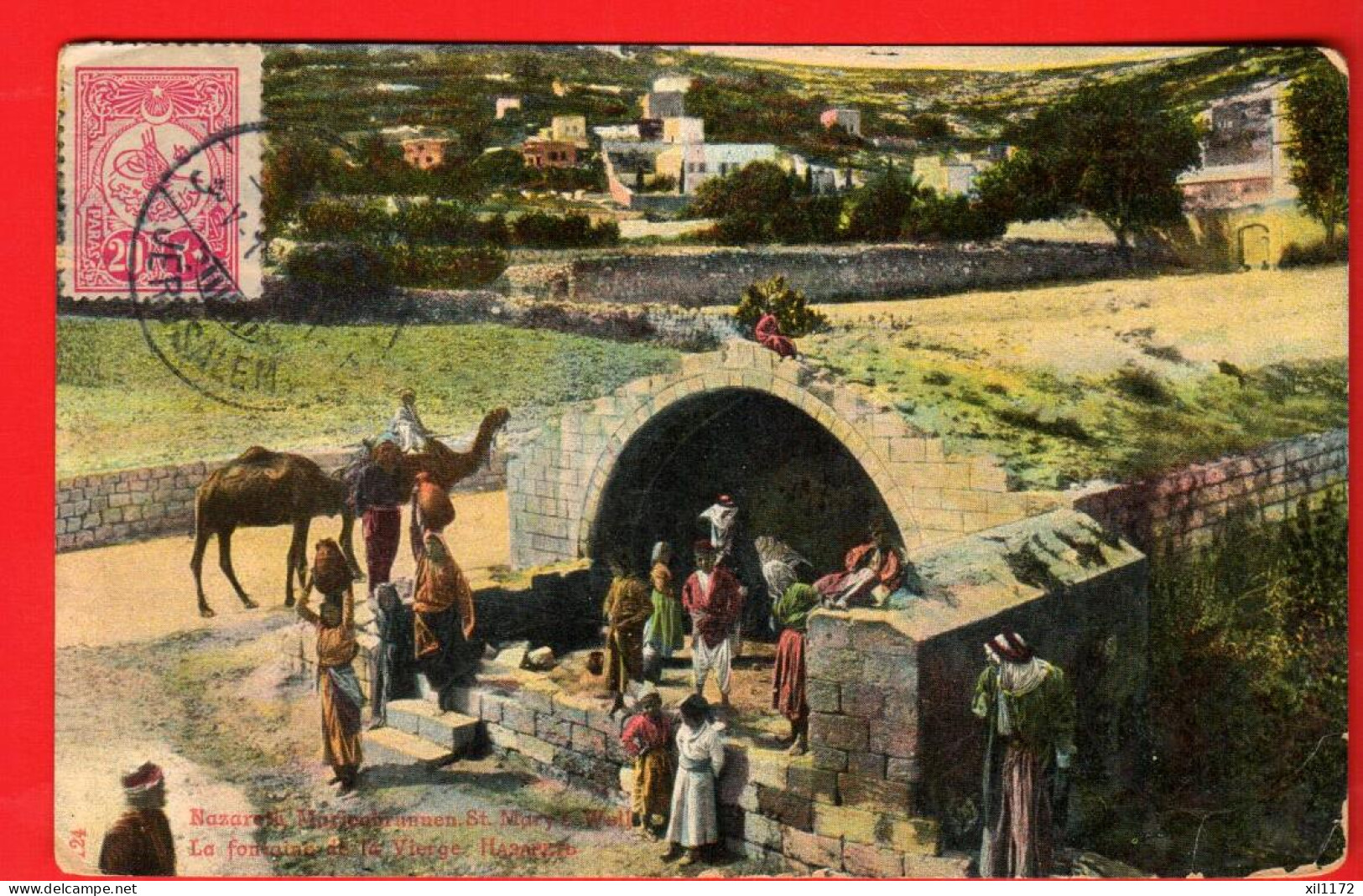 ZVN-30  Nathareth   Where Jesus Is Born  Used Jerusalem Port-Saïd In 1912 With Egyptian Stamp To Switzerland - Luoghi Santi