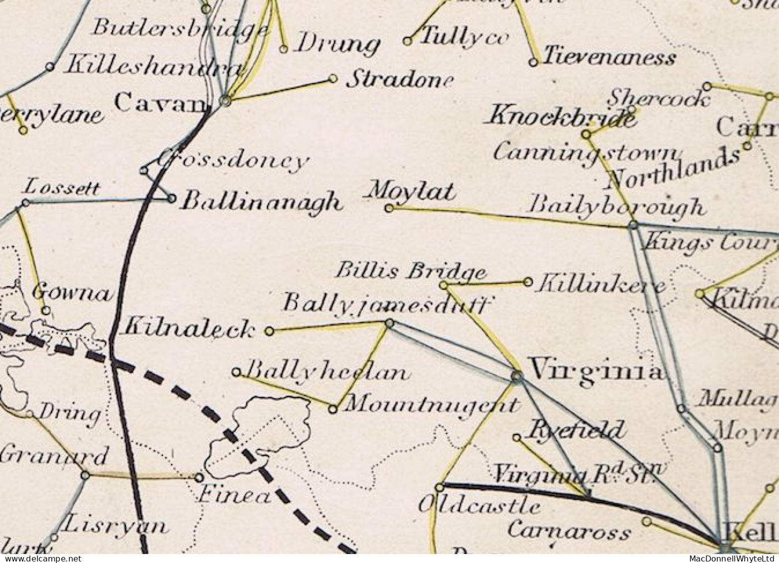 Ireland Cavan Astronomy 1840 Letter From Kilnacrott To Airy At Greenwich Observatory With POST PAID Of Virginia - Prefilatelia