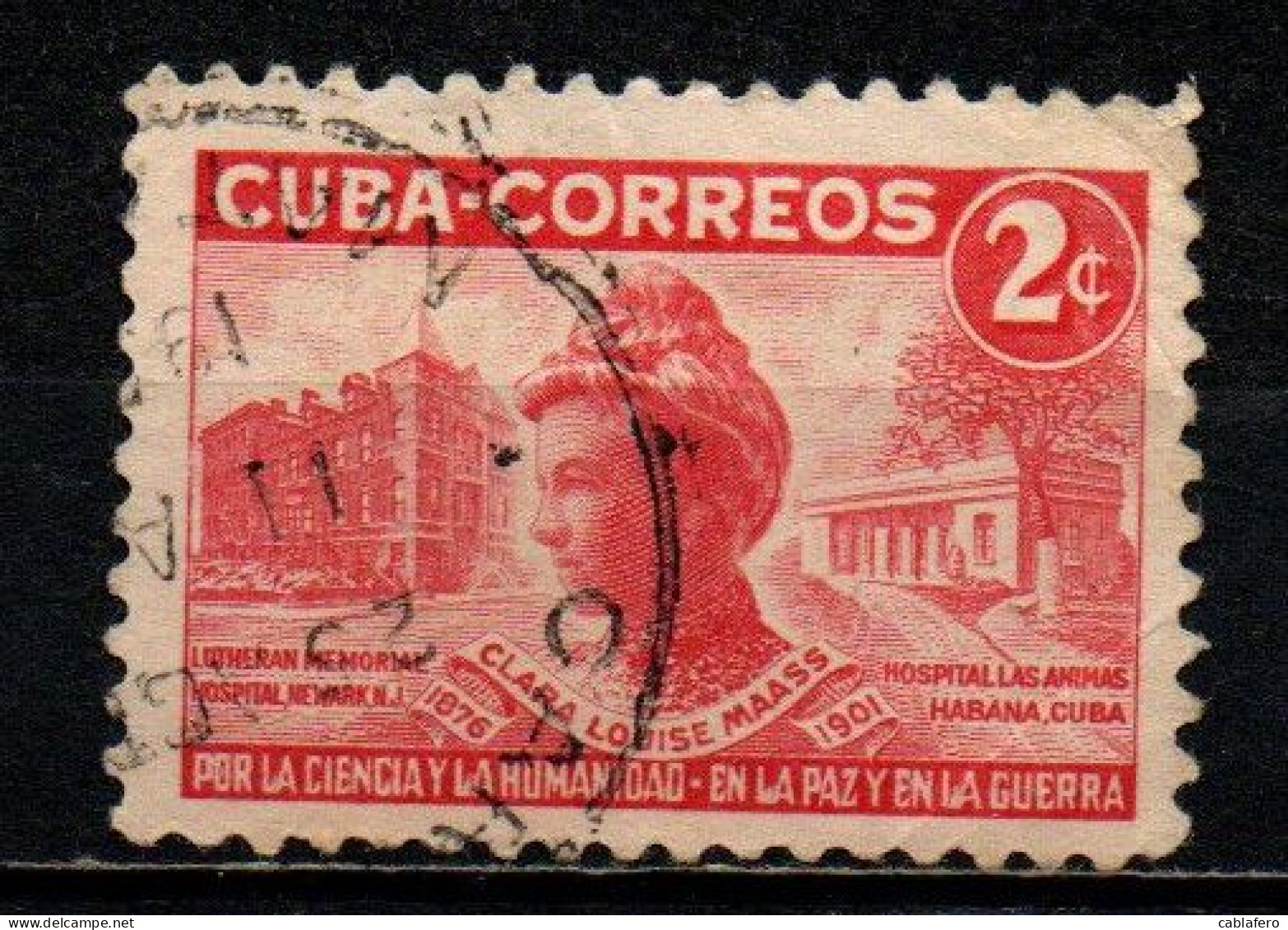 CUBA - 1951 - Hospitals: Lutheran Memorial, Newark, N.J. And Las Animas, Havana - USATO - Oblitérés