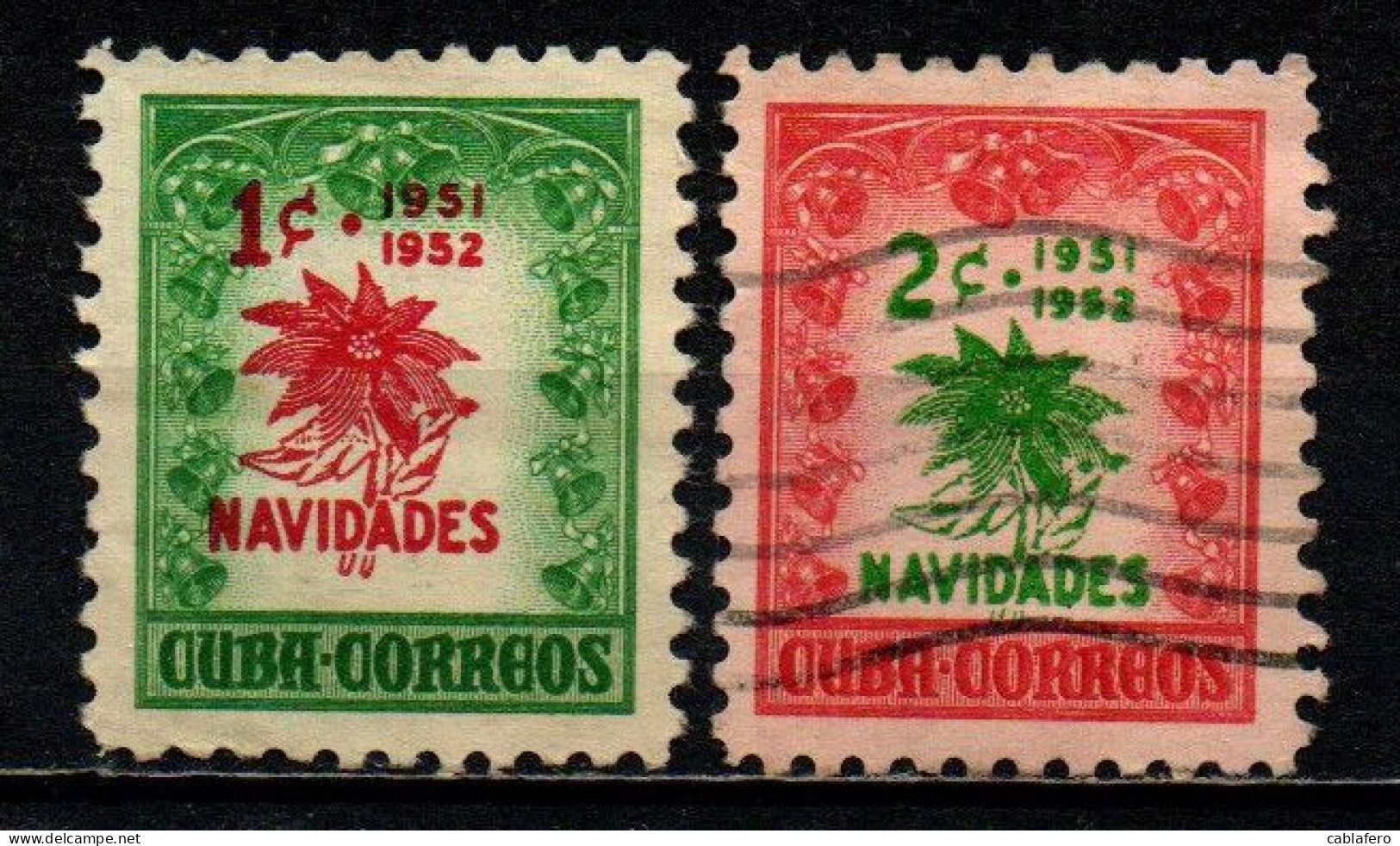 CUBA - 1951 - Christmas: Poinsettia - USATI - Usados