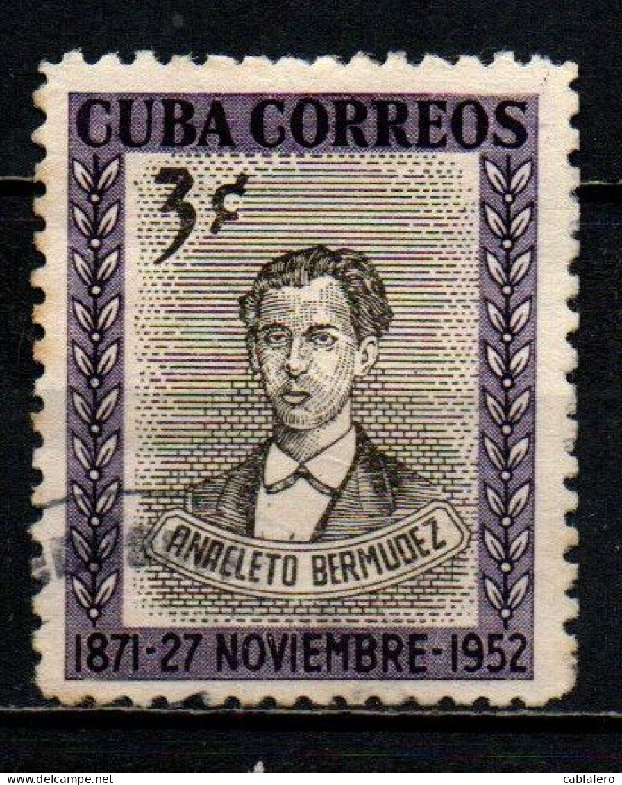 CUBA - 1952 - Anacleto Bermudez - USATO - Gebruikt