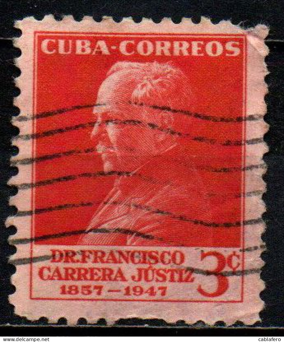 CUBA - 1953 - Francisco Carrera Justiz, Educator, Statesman - USATO - Gebraucht