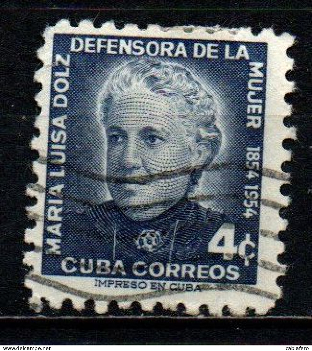 CUBA - 1954 - Cent. Of The Birth Of Maria Luisa Dolz, Educator And Defender Of Women’s Rights - USATO - Gebraucht