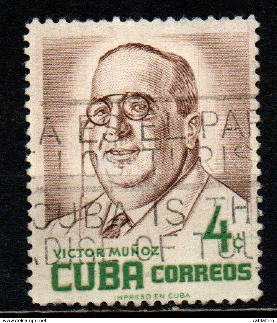 CUBA - 1956 - Victor Munoz (1873-1922), Founder Of Mother’s Day In Cuba - USATO - Oblitérés