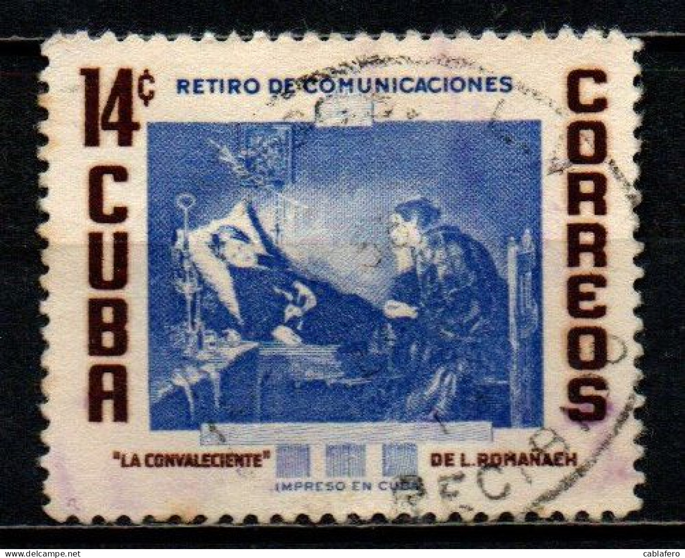 CUBA - 1957 - “The Convalescent” By L. Roma˜ Nach - USATO - Gebruikt