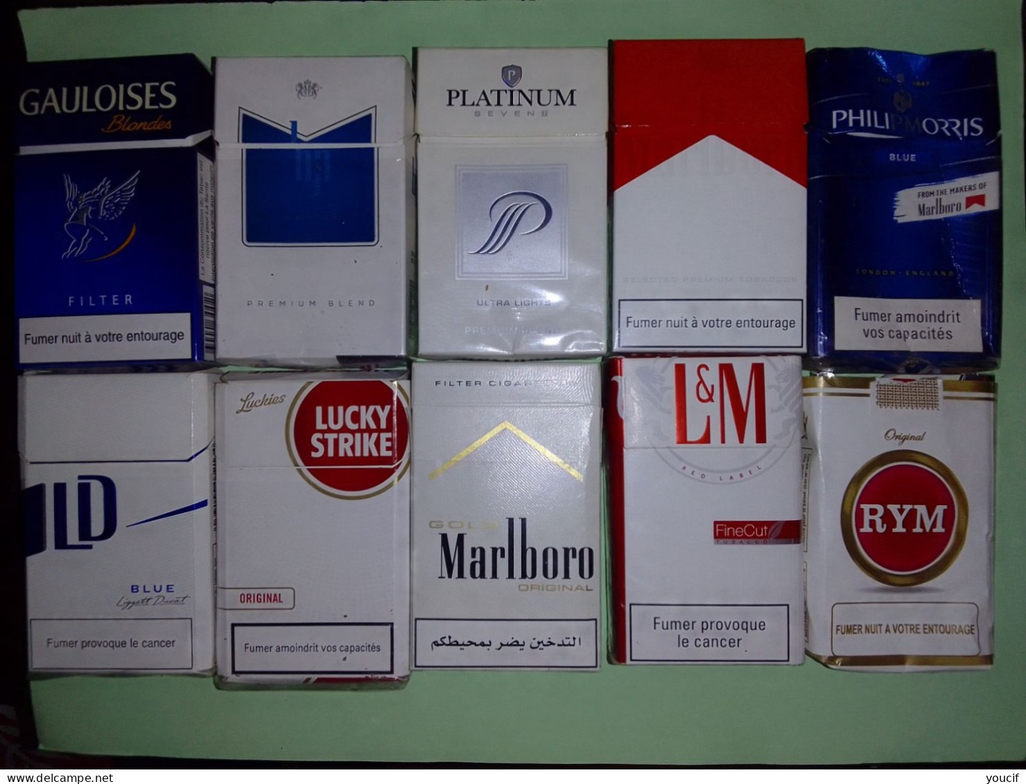 Lot De 10 Boites Tabac Vides - Contenitori Di Tabacco (vuoti)