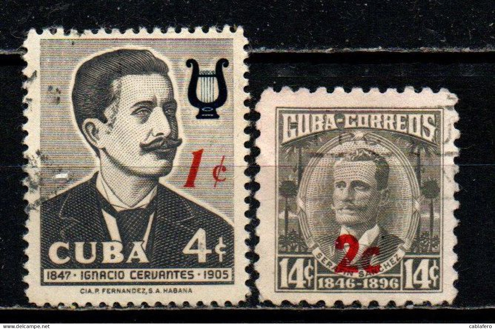 CUBA - 1960 - Surcharged With New Value In Carmine Or Silver - USATI - Oblitérés