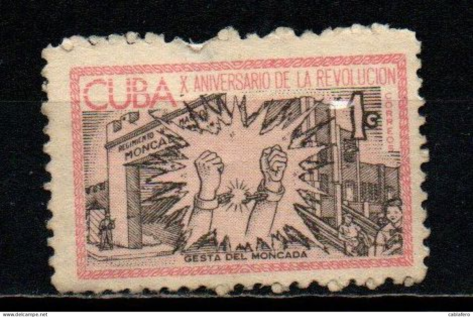 CUBA - 1963 - Broken Chains At Moncada - USATO - Usados