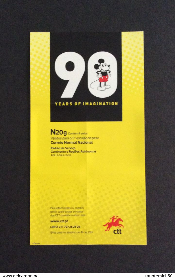 Portugal 2018 90 Years Of Mickey Booklet MNH - Booklets