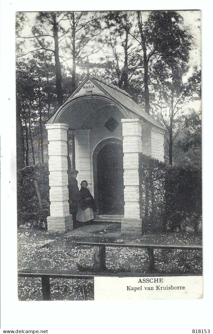 Asse   ASSCHE     Kapel Van Kruisborre  1912  (zegel Deels Verwijderd) - Asse