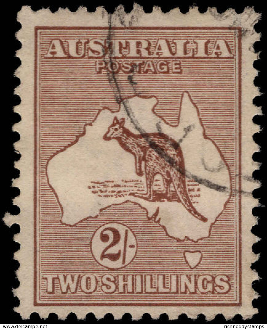 Australia 1915-27 2s Brown Die II Narrow Crown Fine Used. - Usati