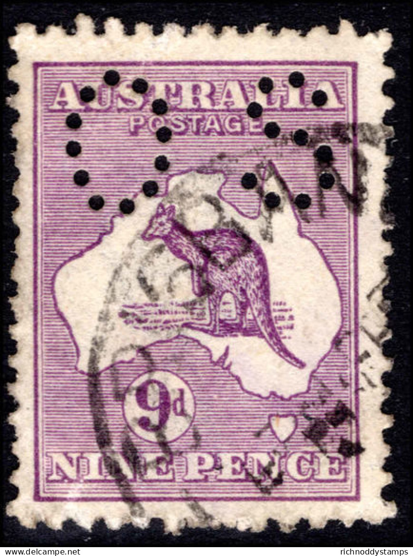 Australia 1915-28 9d Violet Die IIB Official Fine Used. - Dienstmarken