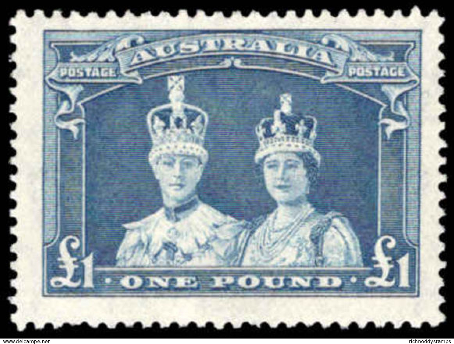 Australia 1937-49  &pound;1 Robes Thin Paper Fine Unmounted Mint. - Ongebruikt