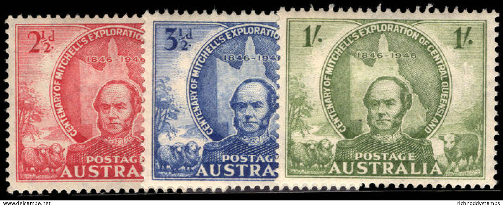 Australia 1946 Centenary Of Mitchell's Exploration Of Central Queensland Lightly Mounted Mint. - Neufs