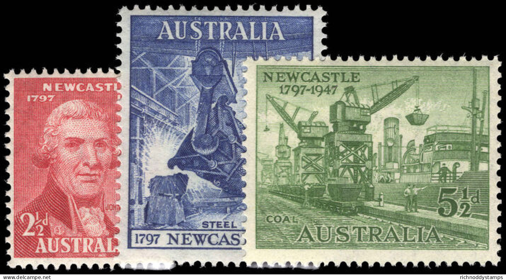 Australia 1947 150th Anniversary Of City Of Newcastle Lightly Mounted Mint. - Ongebruikt