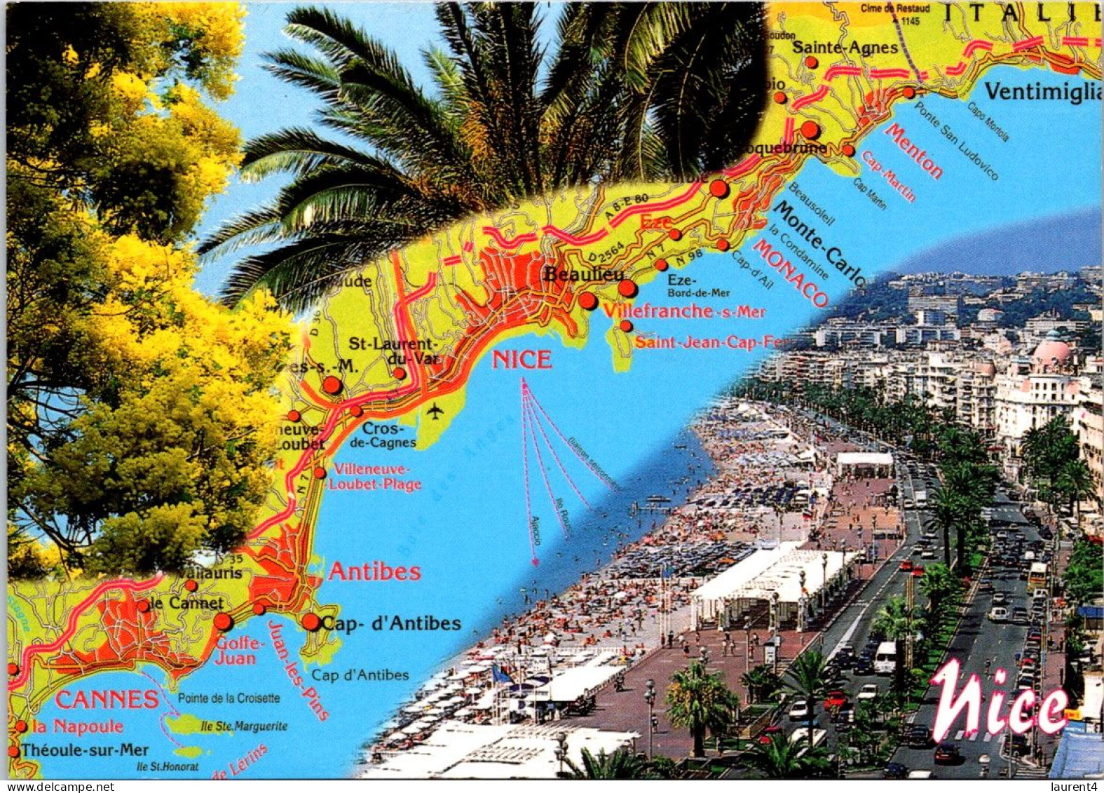 7-7-2023 (1 S 33) France - (map) Région De Nice - Taureaux