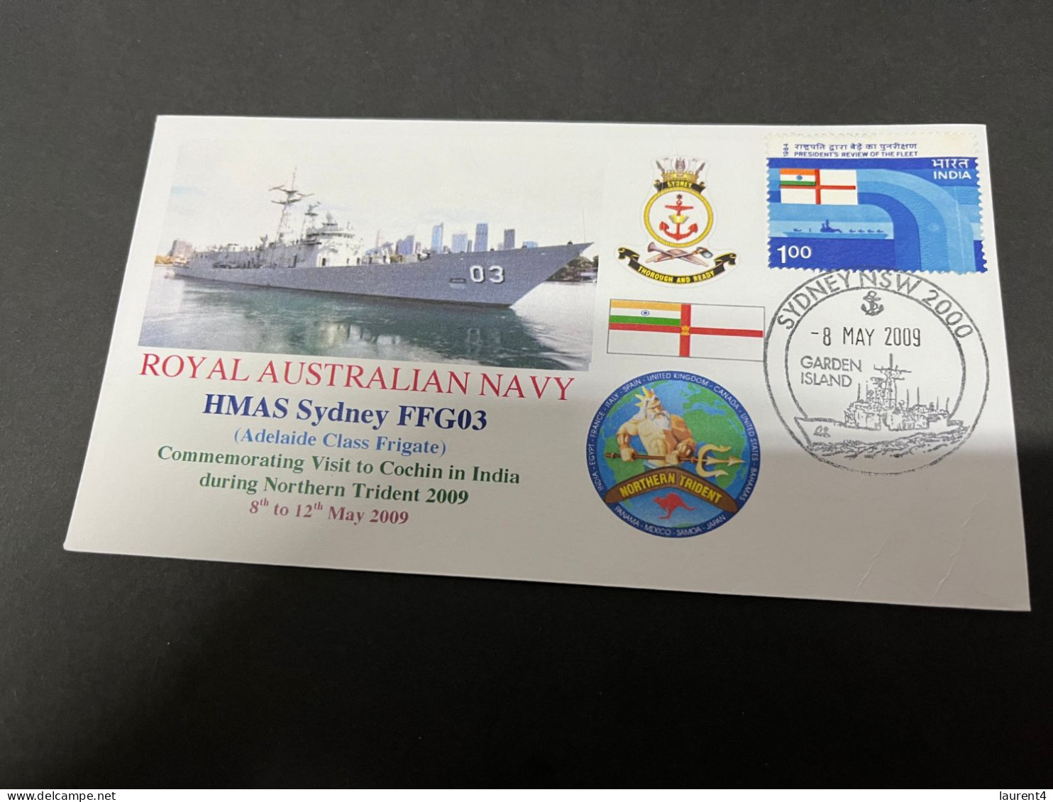 7-7-2023 (1 S 34) Royal Australian Navy Warship - HMAS Sydney FFG 03 (visit To India) - Sonstige & Ohne Zuordnung