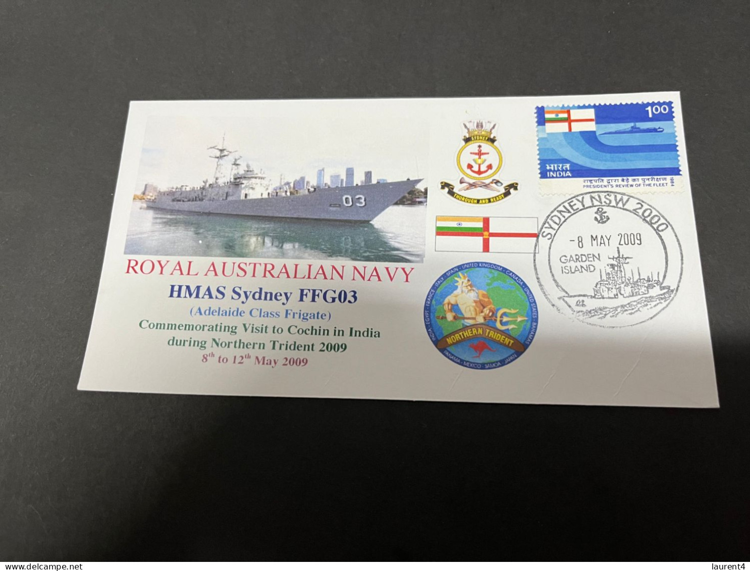 7-7-2023 (1 S 34) Royal Australian Navy Warship - HMAS Sydney FFG 03 + Ballarat FFH 155 (visit To India) 2 Covers - Andere & Zonder Classificatie