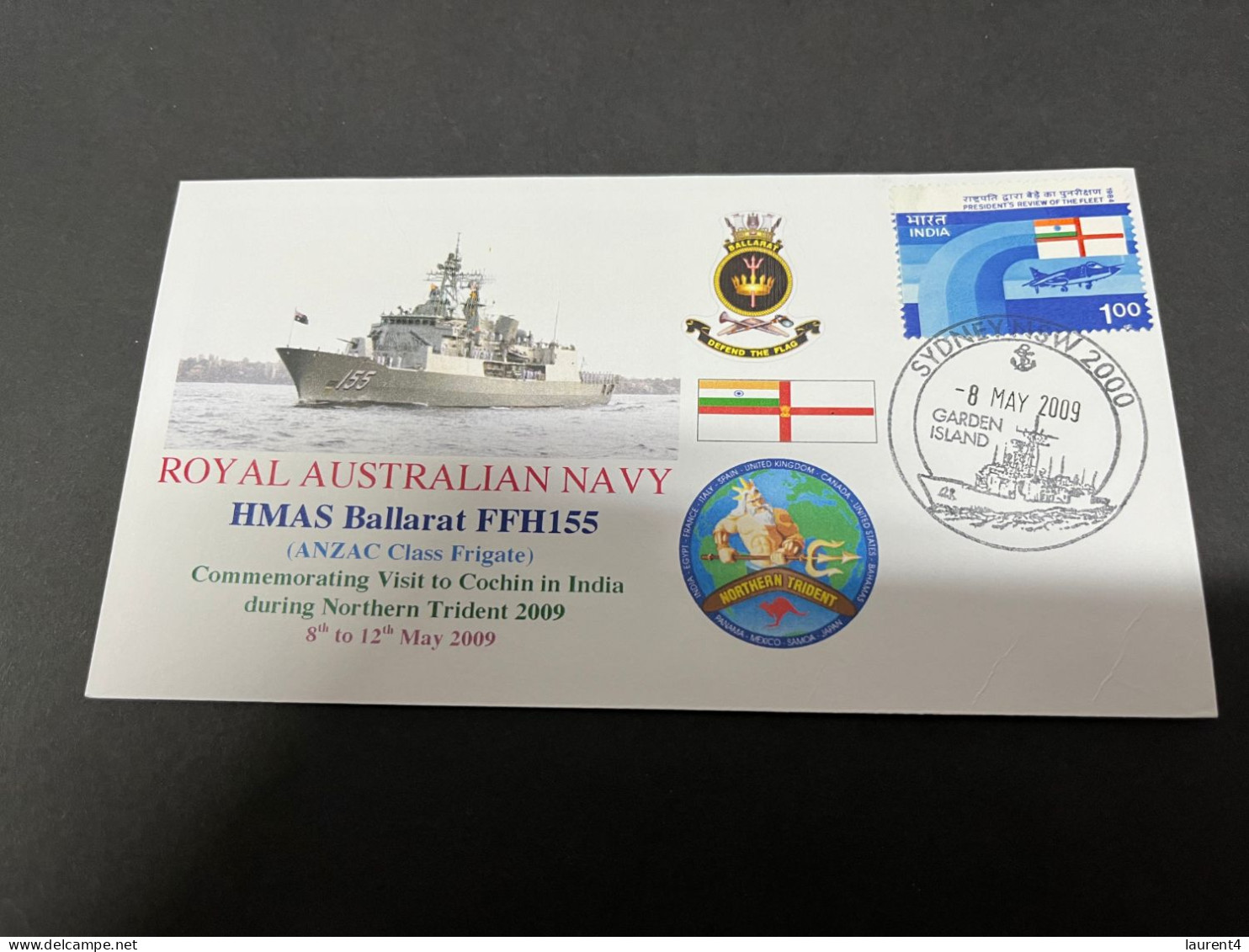 7-7-2023 (1 S 34) Royal Australian Navy Warship - HMAS Sydney FFG 03 + Ballarat FFH 155 (visit To India) 2 Covers - Other & Unclassified