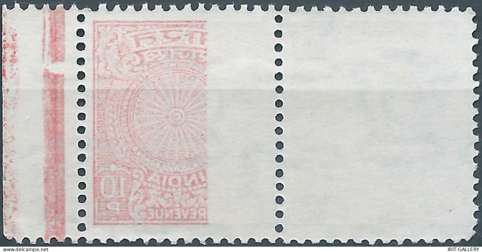 INDIA - INDIAN,Revenue Stamps Tax Fiscal 10p In Pairs , It Is Back Printed,MNH - Timbres De Service