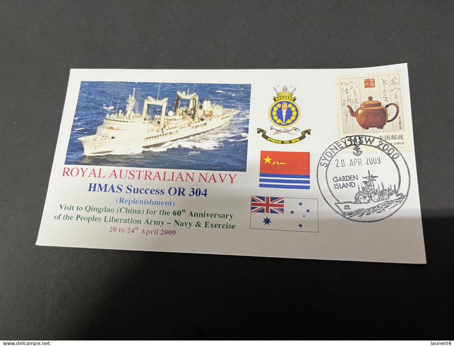 7-7-2023 (1 S 34) Royal Australian Navy Warship - HMAS Success OR 304 + Pirie ACPB 87 (visit To China) 2 Covers - Other & Unclassified