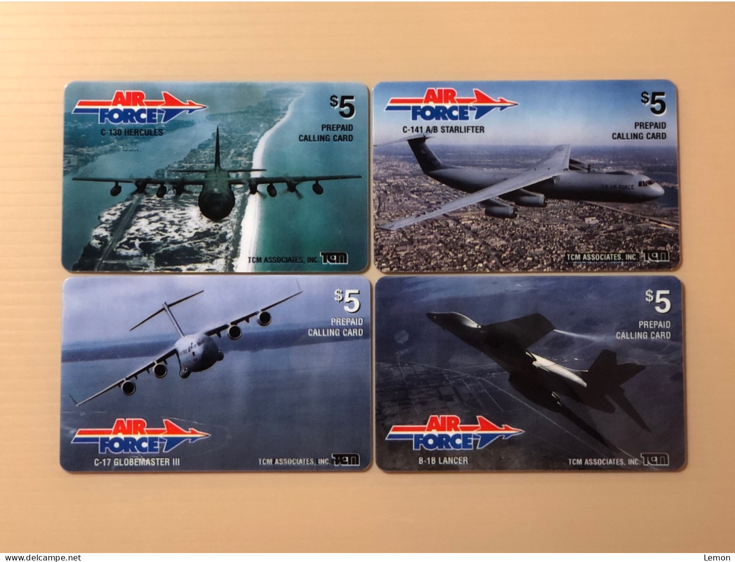 Mint USA UNITED STATES America Prepaid Telecard Phonecard, US Air Force Plane, Set Of 4 Mint Cards - Verzamelingen
