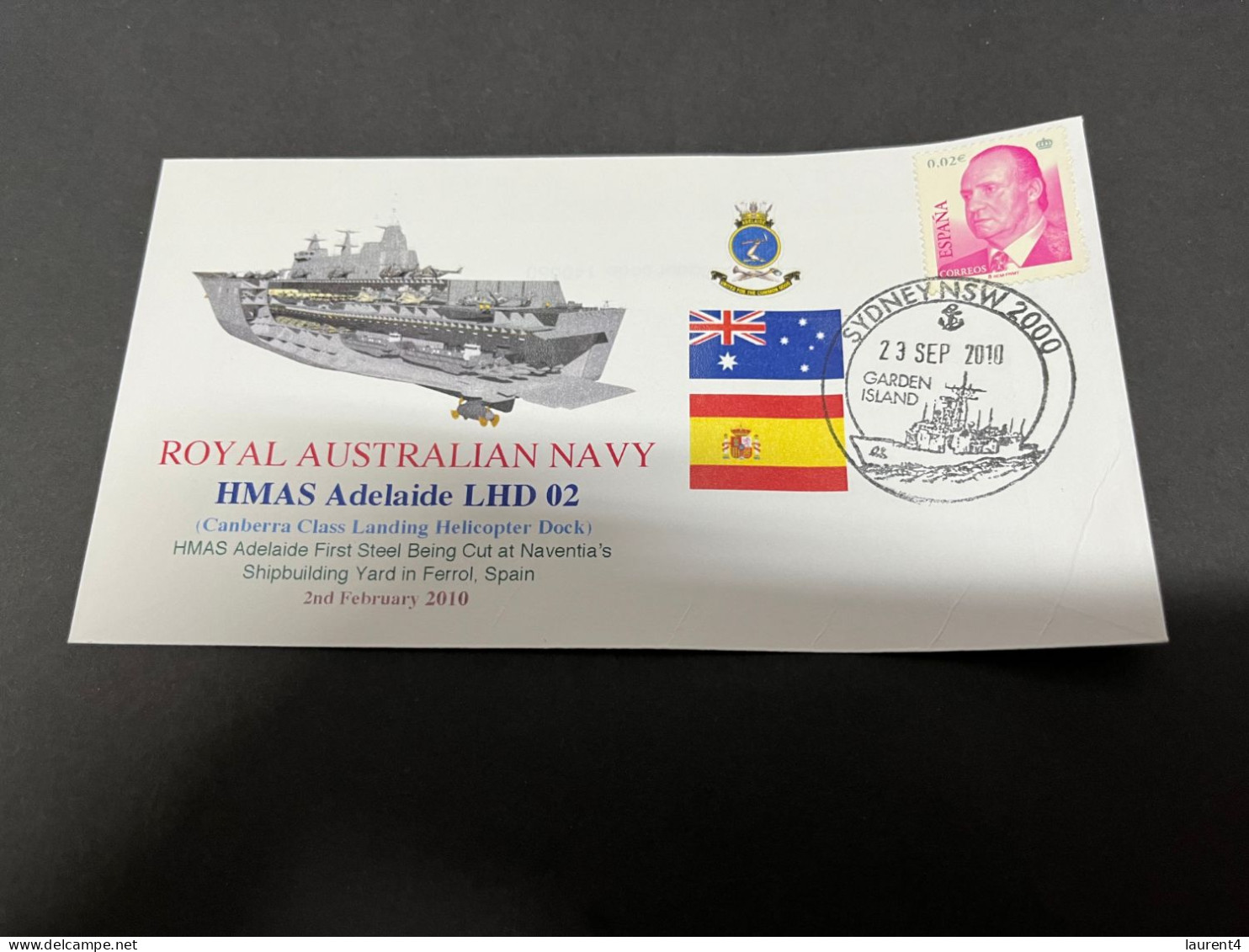 7-7-2023 (1 S 34) Royal Australian Navy Warship - HMAS Adelaide LHD 02 (built In Spain) - Andere & Zonder Classificatie