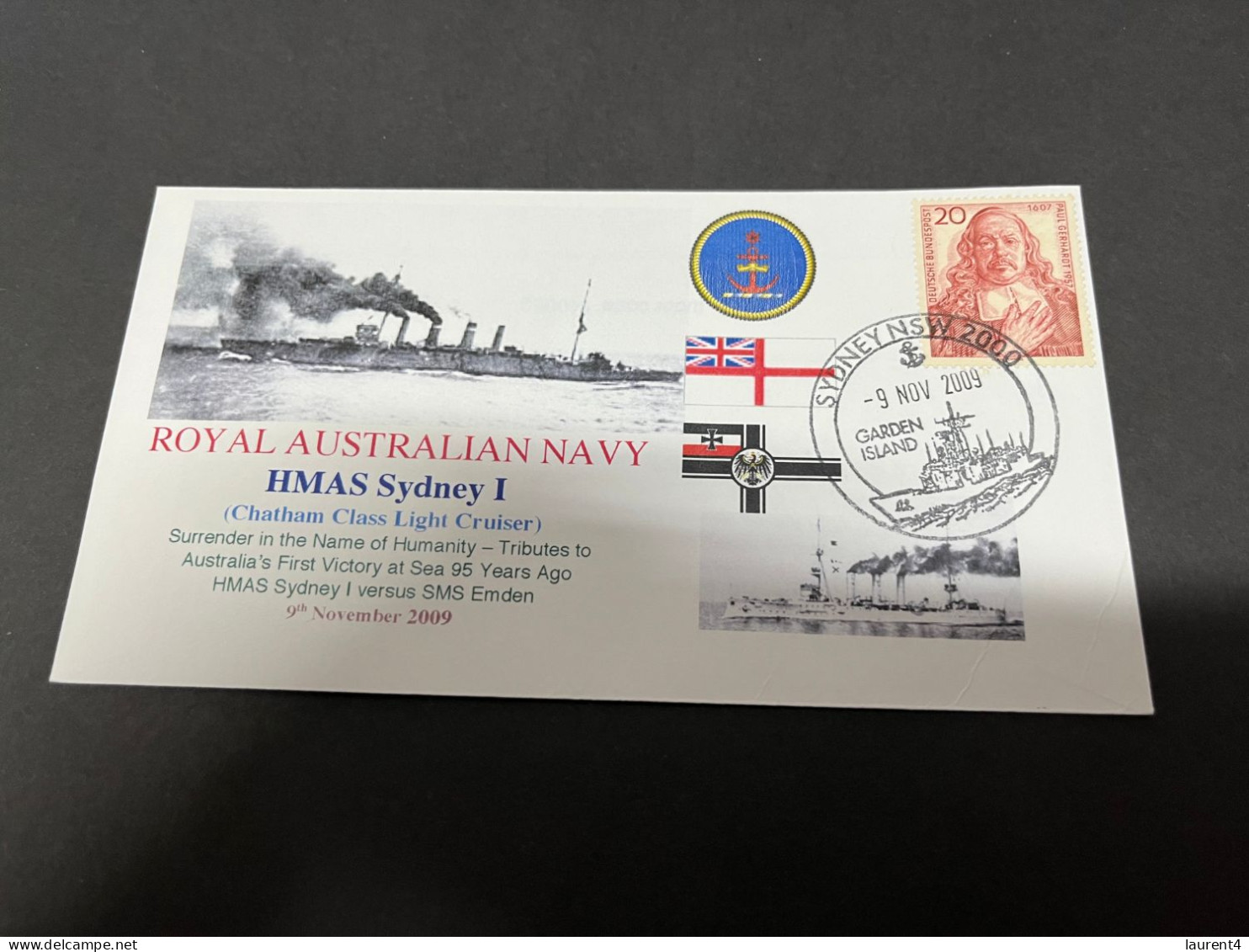 7-7-2023 (1 S 34) Royal Australian Navy Warship - HMAS Sydney I (WWI Warship) Versus Germany SMS Emden (Cocos Islands) - Otros & Sin Clasificación