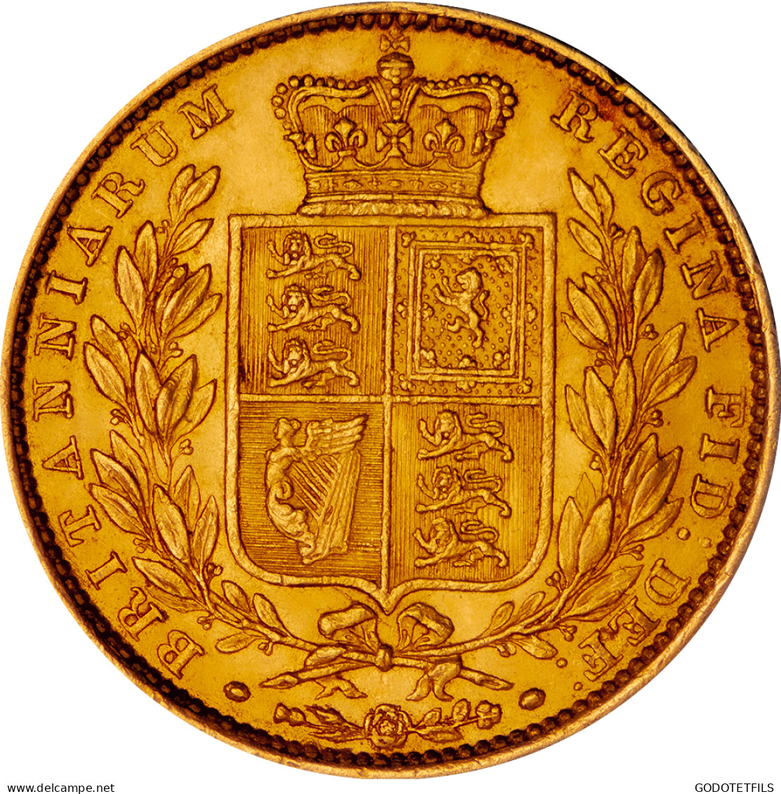 Royaume-Uni Souverain Victoria Buste Jeune Et Armoiries 1863 - 1 Sovereign