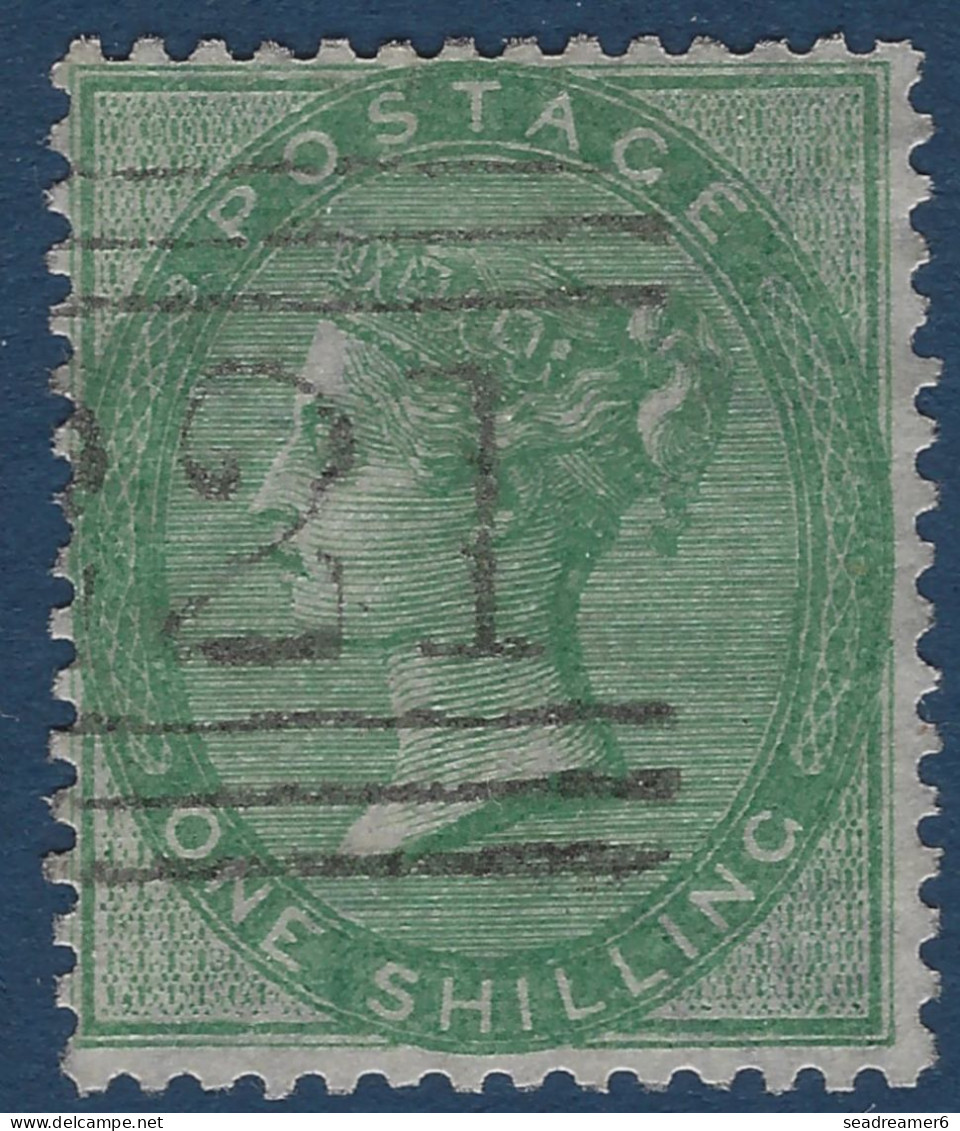 Grande Bretagne N°20 1 Shilling Oblitéré Killer " 321 " De GRANTHAM SUPERBE - Oblitérés