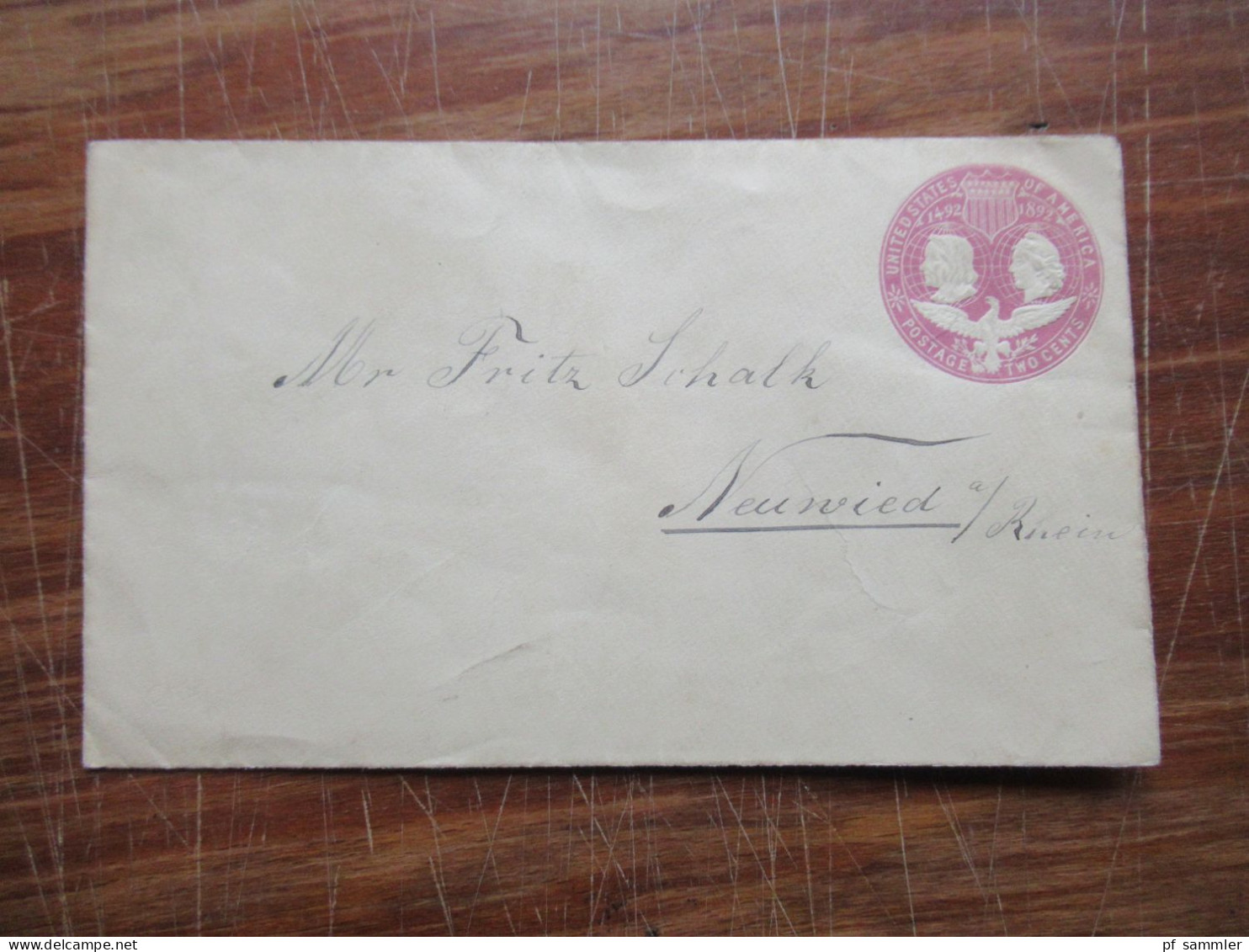 USA kleiner Belegeposten / Ganzsachen / Umschläge! 1x mit Stempel Pony 1893 insgesamt 11 Stück! Schiffspost nach Deutsch