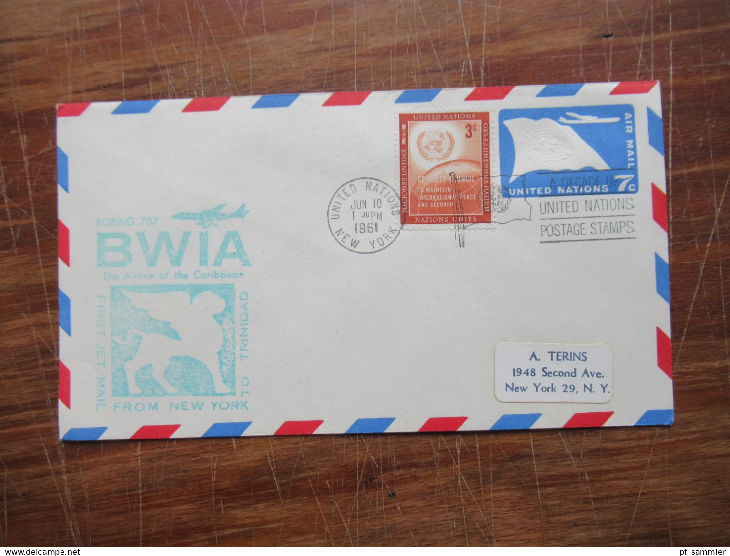 Europa / UN / NATO Luftpost Belege 1960 / 61 insgesamt 15 Belege / Vereinte Nationen / mit Ank. Stempel usw.