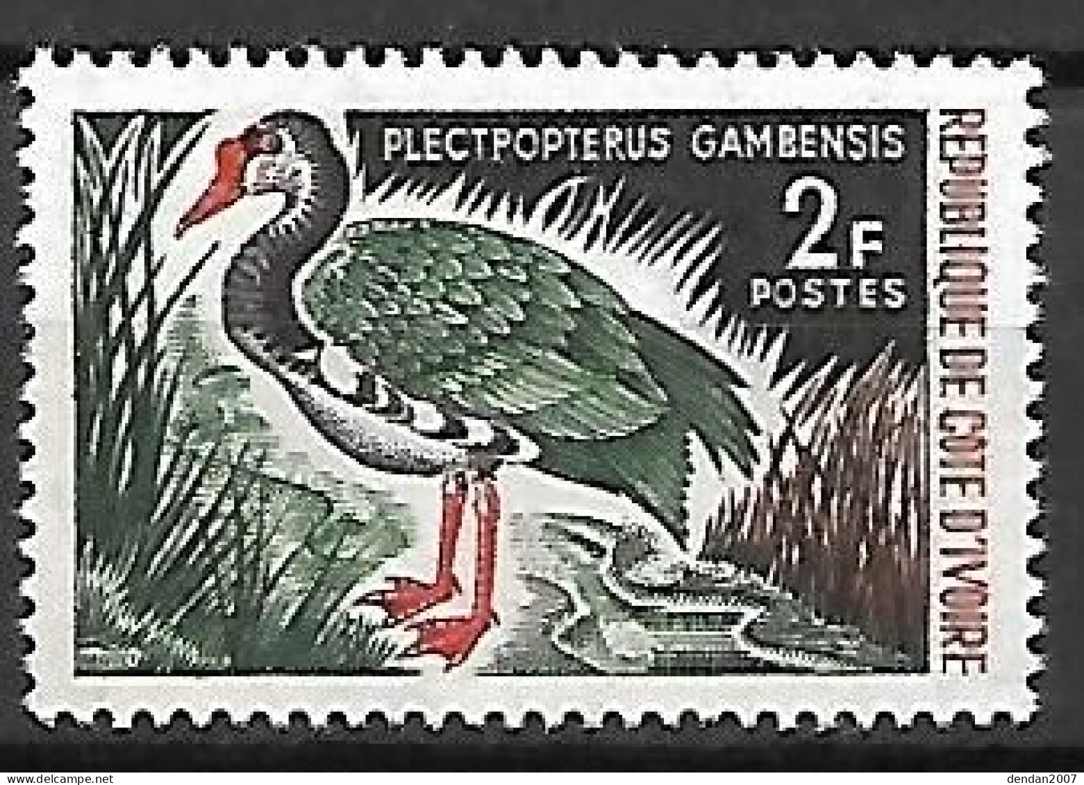Ivory Coast - MNH ** 1964 :  Spur-winged Goose  -  Plectropterus Gambensis - Ganzen