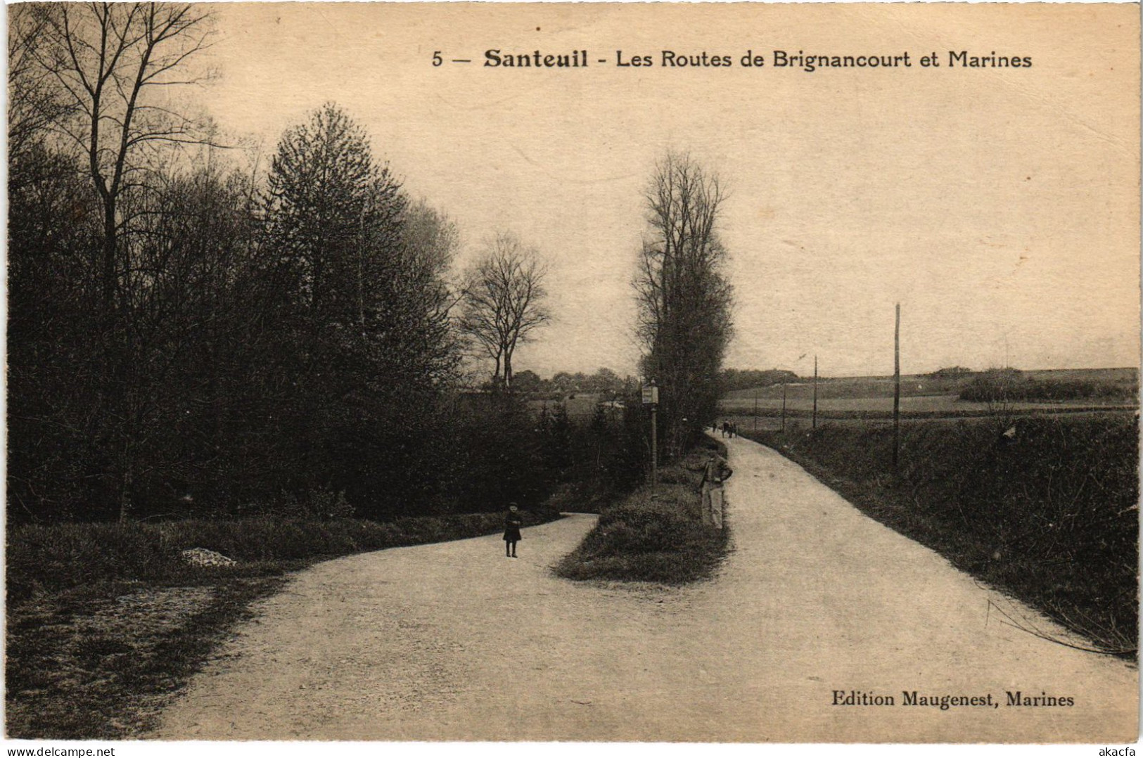 CPA Santeuil Les Routes De Brignancourt FRANCE (1330005) - Santeuil