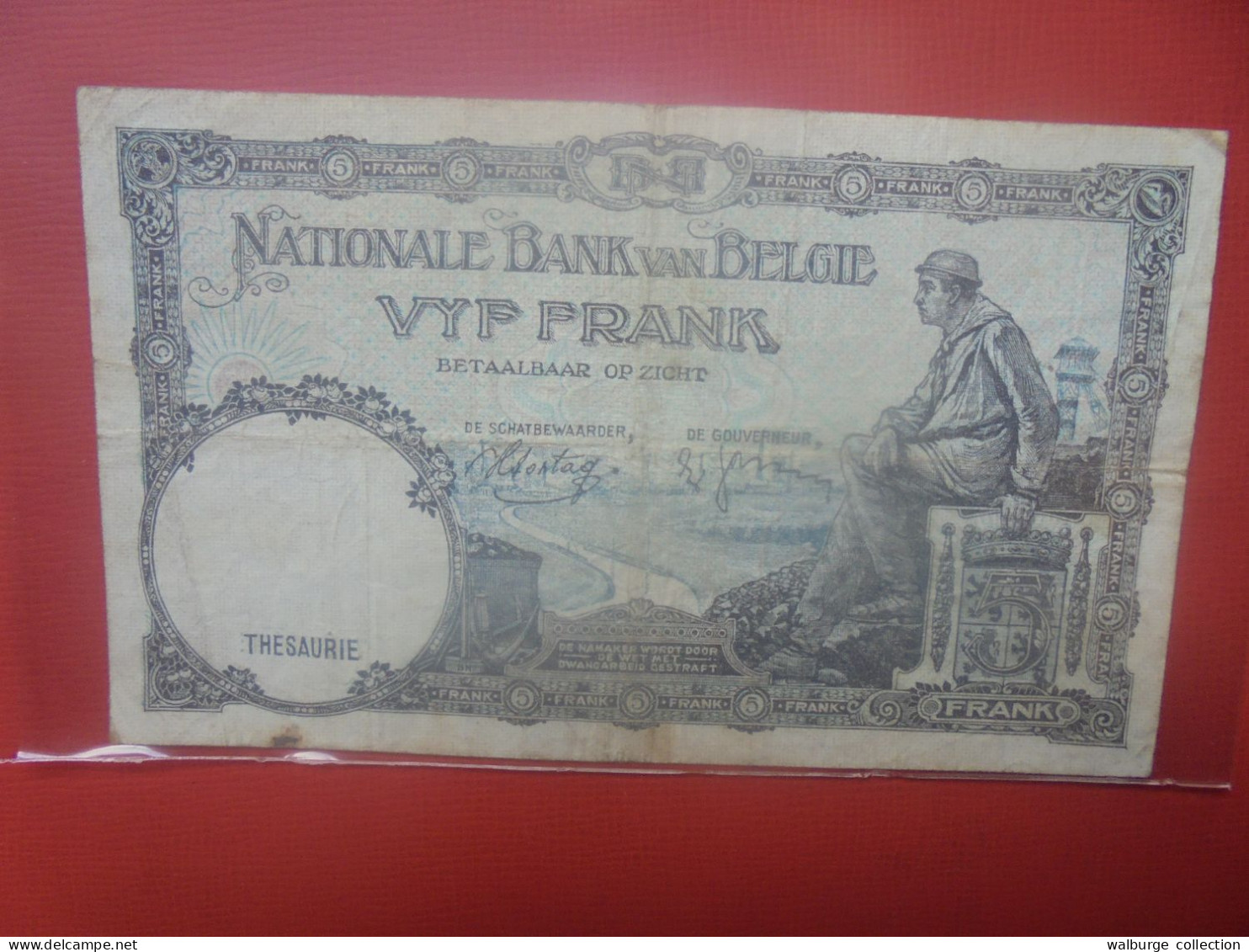 BELGIQUE 5 Francs 1938 Circuler (B.18) - 5 Franchi