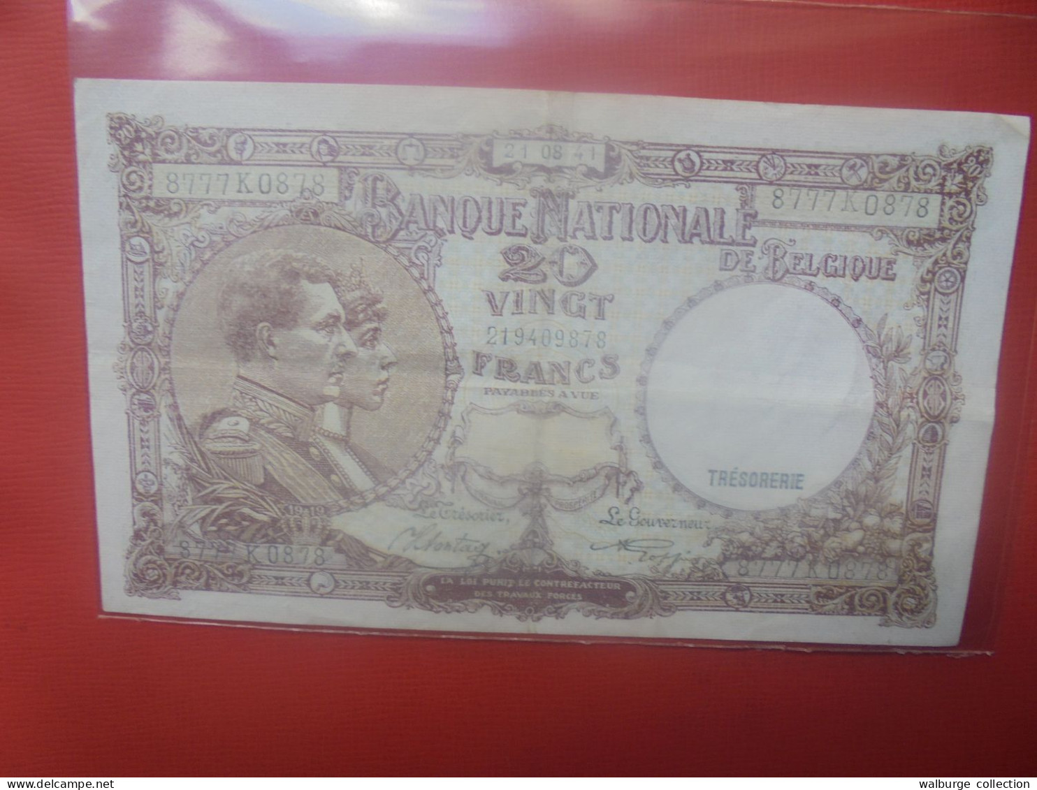 BELGIQUE 20 Francs 1941 Circuler (B.18) - 20 Francs