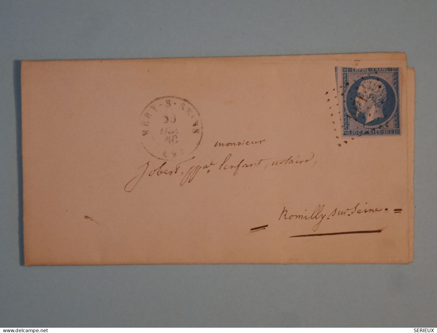 BV7 FRANCE   BELLE  LETTRE  1886 MERY A ROMILLY  +N°14 VOISIN+AFF. INTERESSANT+ - 1853-1860 Napoléon III.