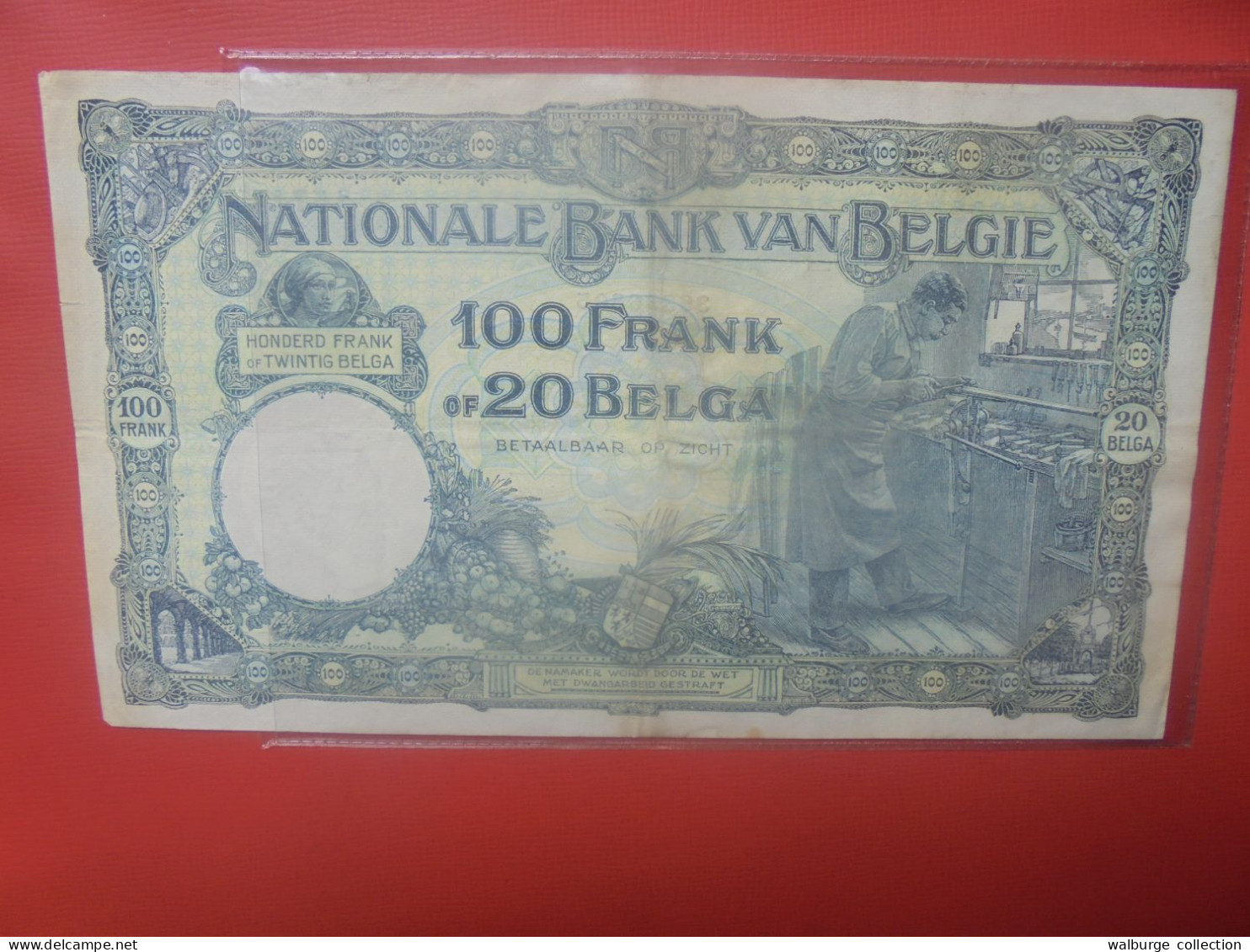 BELGIQUE 100 Francs 20-9-1929 Circuler (B.18) - 100 Francos & 100 Francos-20 Belgas