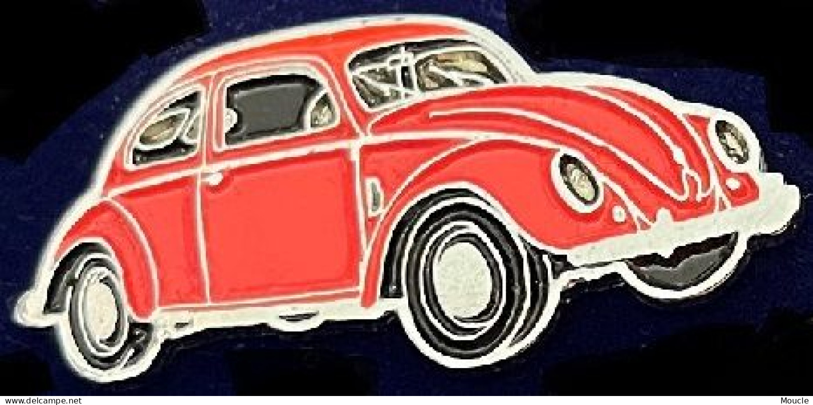 VW COCCINELLE BEETLE ORANGE - PHARES NOIR - MADE IN N.Z. - EGF - 4,5cm / 2cm - CAR - VOITURE - AUTOMOBILE - AUTO - (30) - Volkswagen