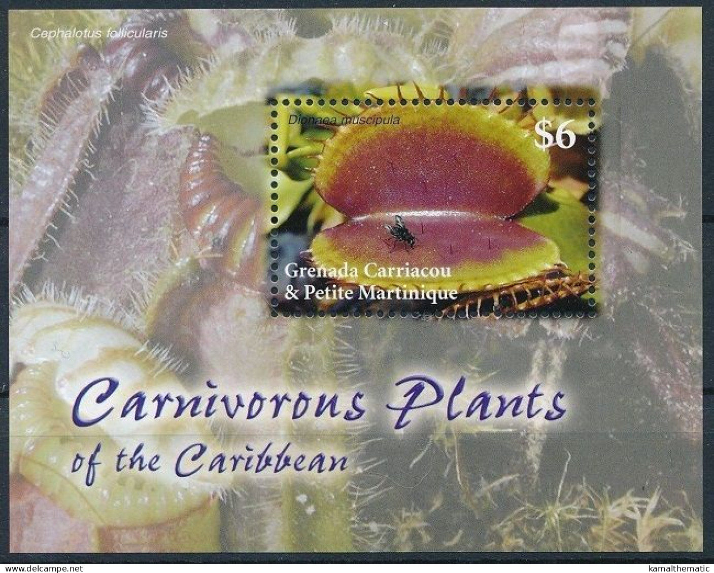 Grenada Grenadine 2005 MNH MS, Venus Flytrap, Carnivorous Plant, Catches & Digests Animal Prey - Giftige Pflanzen