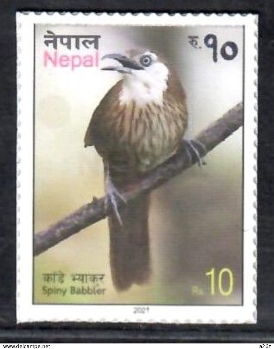 Nepal 2021 Spiny Babbler  Self-adhesive  Bird 1V MNH - Népal