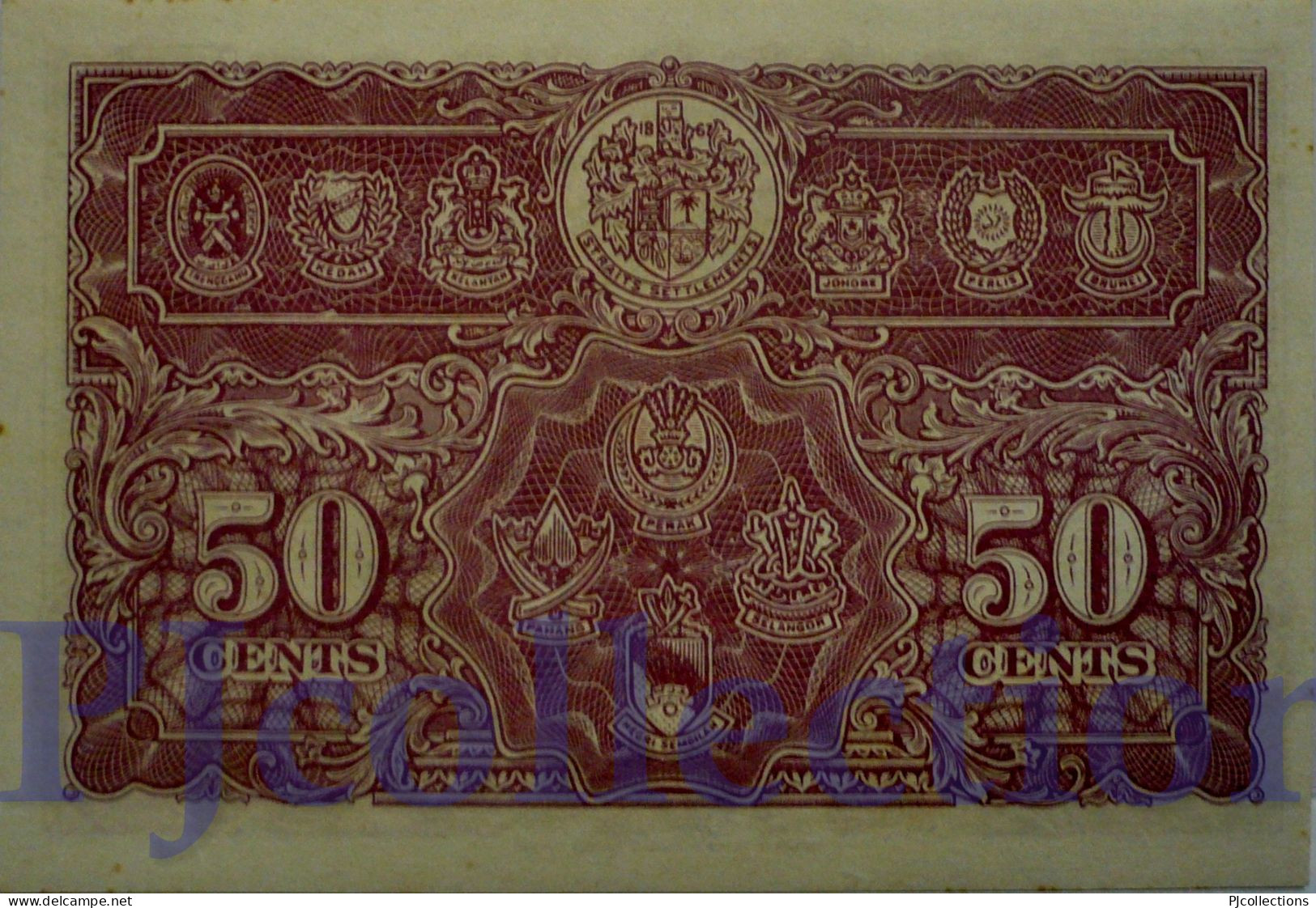 MALAYA 50 CENTS 1945 PICK 10b UNC RARE - Malaysia