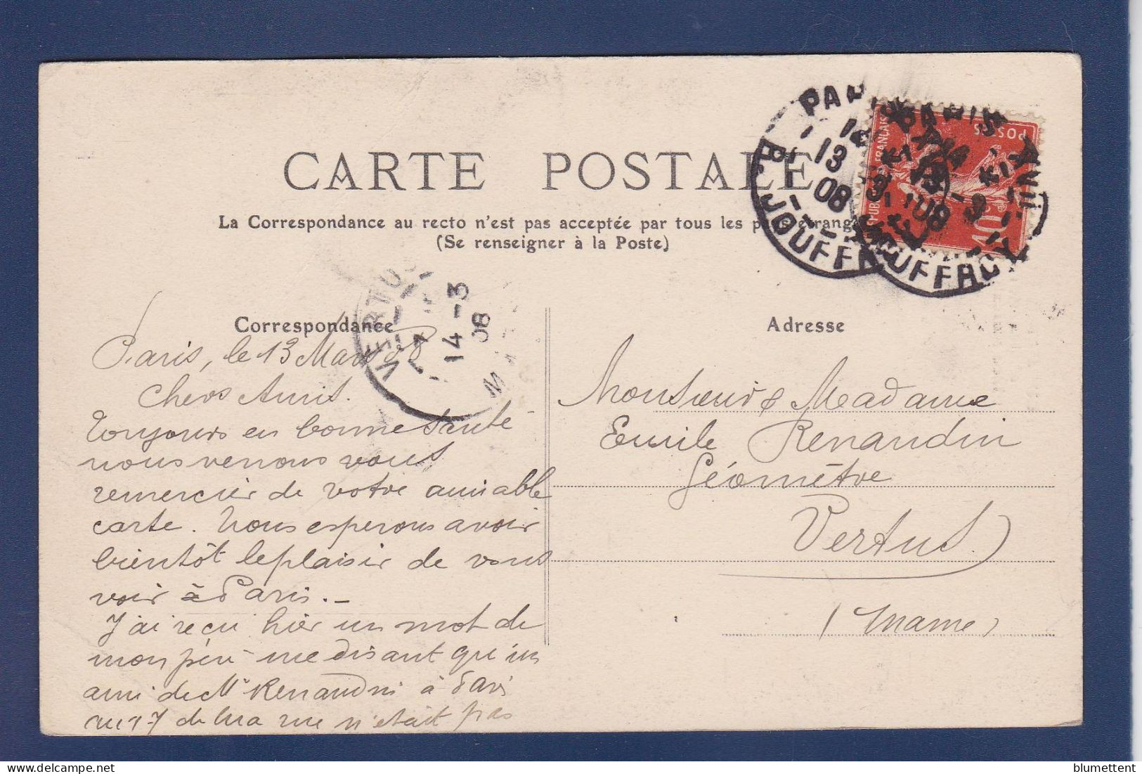 CPA Série Tout Paris N° 1507 Circulée - Loten, Series, Verzamelingen