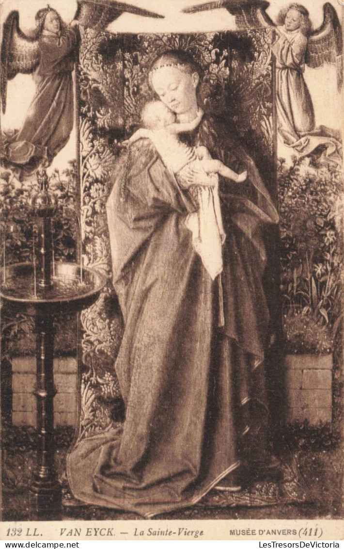 BELGIQUE - Musée D'Anvers - Van Eyck - La Sainte-Vierge - LL. - Femme Avec Son Bébé - Anges - Carte Postale Ancienne - Antwerpen