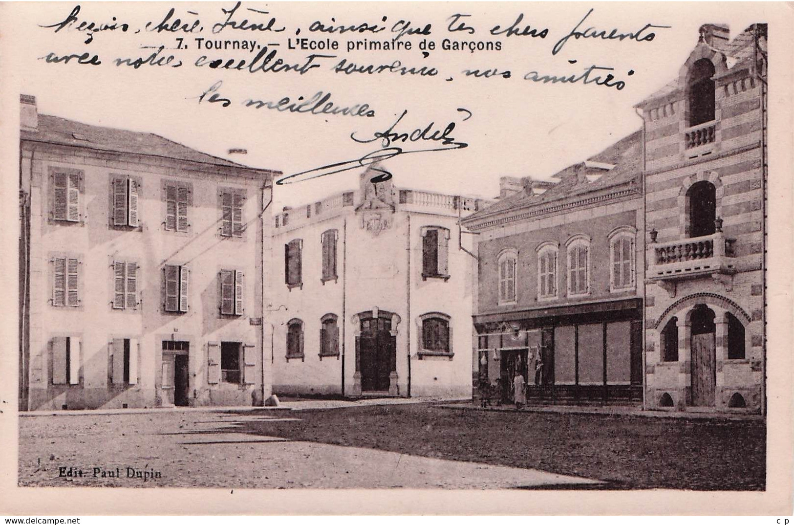 Tournay -  L'Ecole Primaire Des Garçons -   CPA °J - Tournay