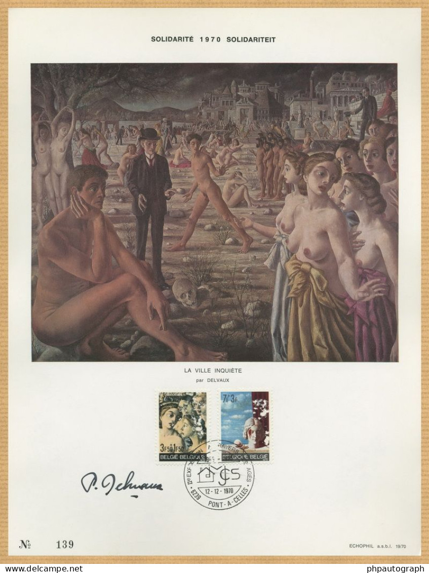 Paul Delvaux (1897-1994) - Belgian Painter - Rare Signed FDC Presentation Folder - Maler Und Bildhauer